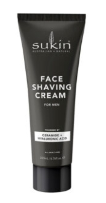 Sukin Men's Face Shave Cream Powered by Ceramide + Hyaluronic Acid For All Skin Types 6.7 oz