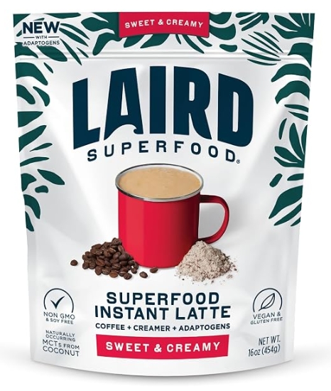 LAIRD Superfood - Creamer with Functional Mushrooms Instant Sweet & Creamy 8 oz
