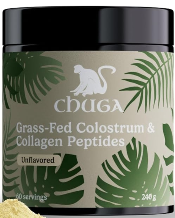 Chuga Grass - Fed Colostrum & Collagen 240g Unflavored 60 Servings 