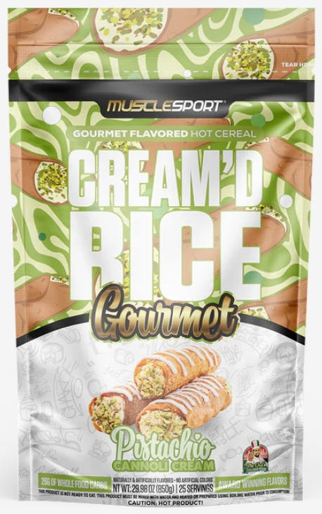 Muscle Sport Cream Of Rice Gourmet Pistachio Cannoli Cream 29oz Hot Cereal 25 Servings