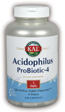 Kal - Acidophilus Probiotic-4 250ct 500mil Vegetarian Capsule