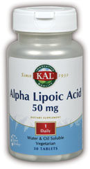 Kal - Alpha Lipoic Acid 30ct 50mg Tablet