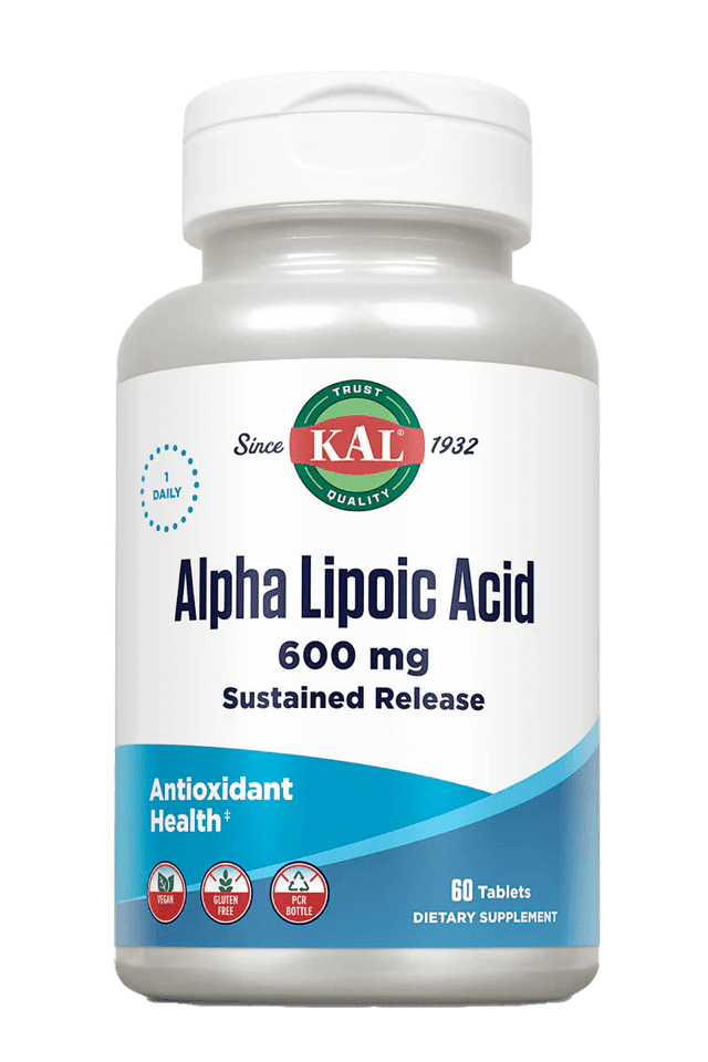 Kal - Alpha Lipoic Acid Sustained Release 60ct 600mg Tablet
