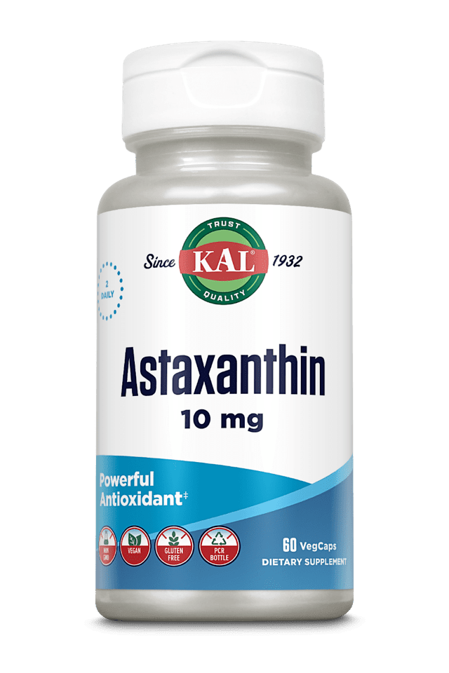 Kal - Astaxanthin 60ct 10mg Vegetarian Capsule