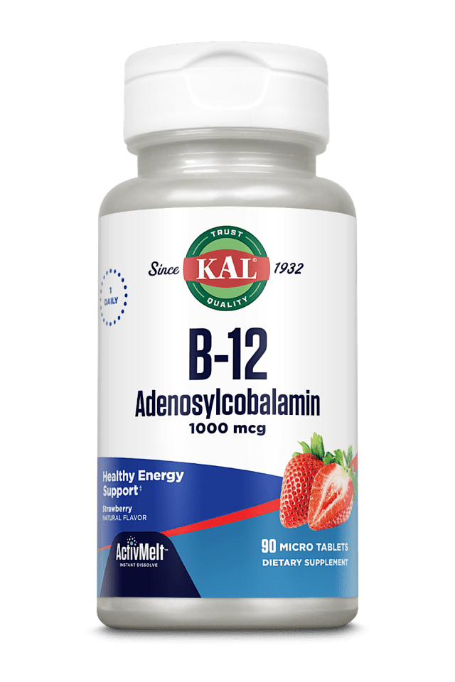 Kal - B-12 Adenosylcobalamin ActivMelt 90 ct 1000 m Lozenge