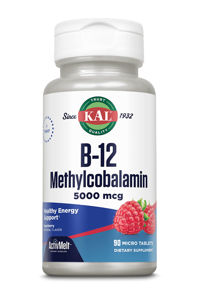 Kal - B-12 Methylcobalamin ActivMelt 90 ct 5000 m Lozenge
