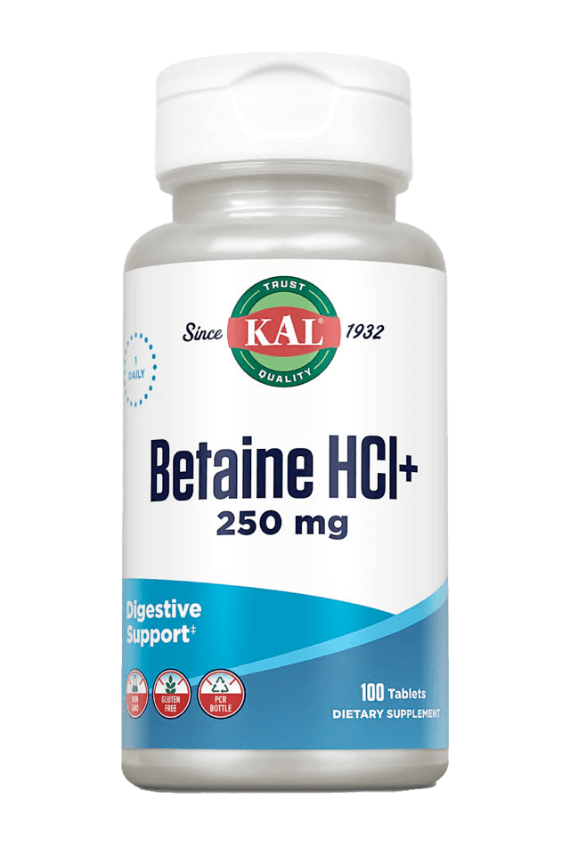 Kal - Betaine HCl 100ct 250mg Tablet
