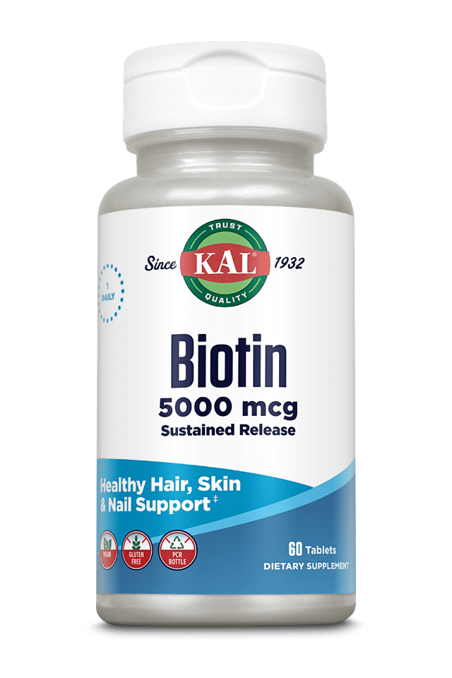 Kal - Biotin 5000 Sustained Release 60ct 5000mcg Tablet