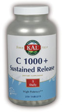 Kal - C-1000+ Sustained Release 250ct 1000mg Tablet
