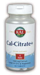 Kal - Cal-Citrate+ 60ct 1000mg Tablet