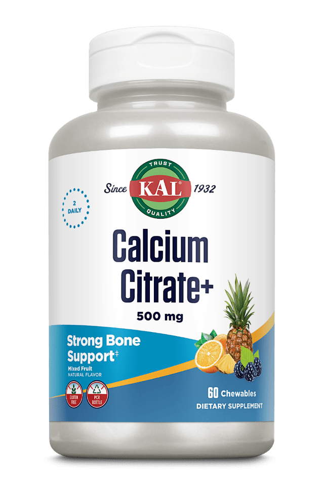 Kal - Calcium Citrate+ 60ct 500mg Chewable