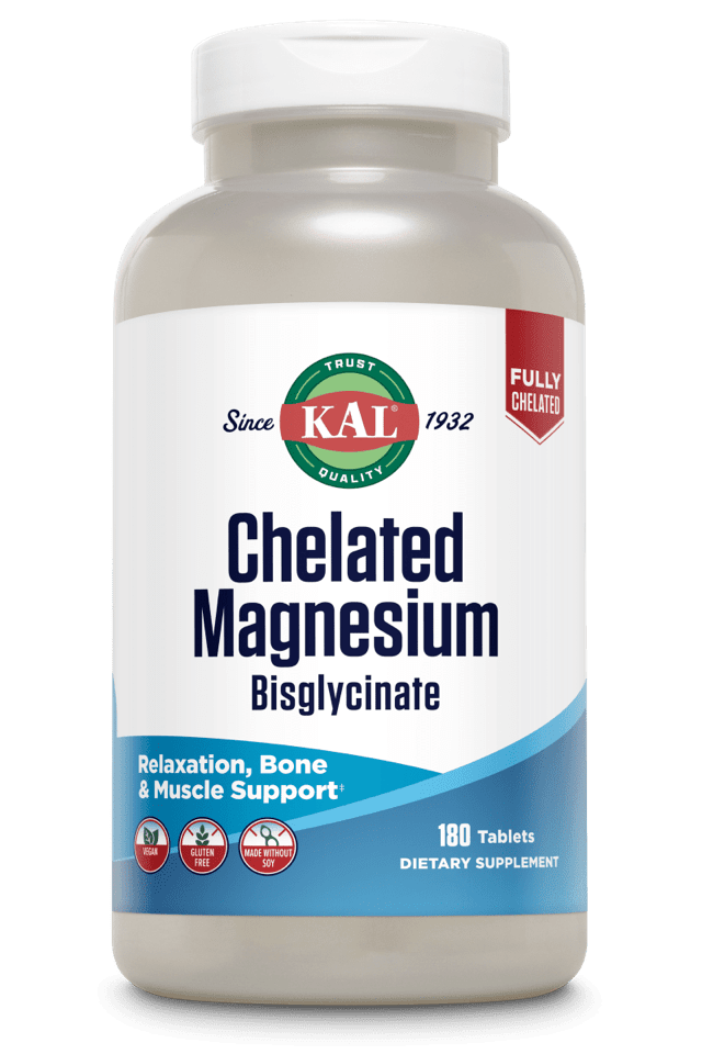 Kal - Chelated Magnesium Bisgly 180 Count