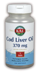 Kal - Cod Liver Oil 100ct 370mg Softgel