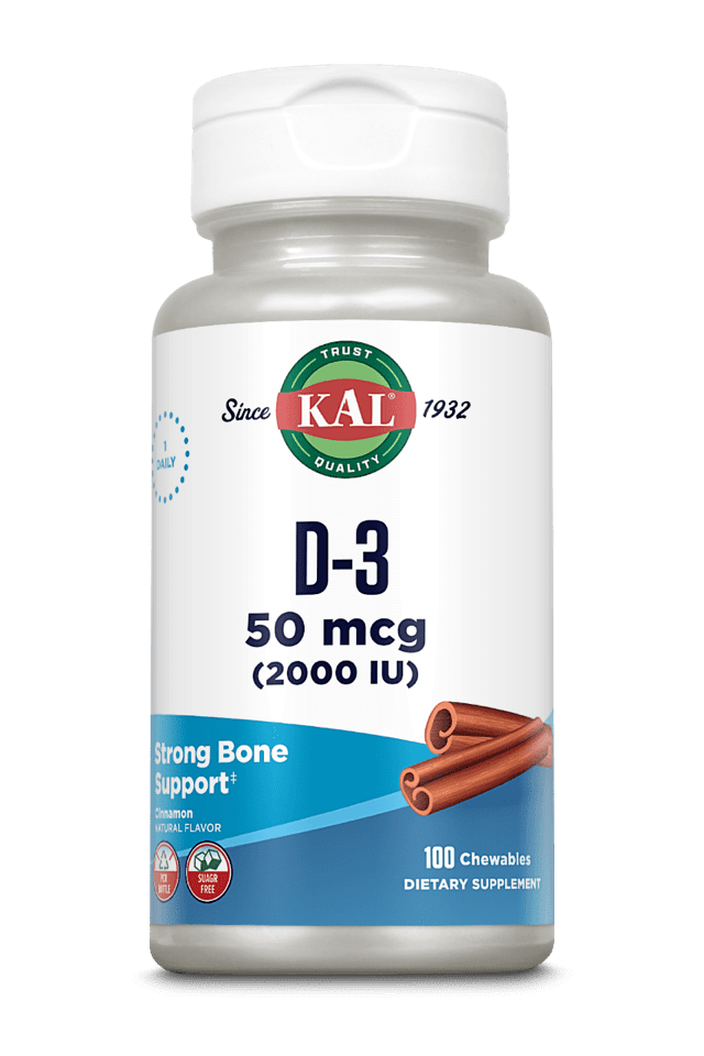 Kal - D-3 2000 IU Sugarless 100ct 2000iu Chewable