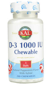 Kal - D-3 1000 IU 200ct 1000iu Chewable