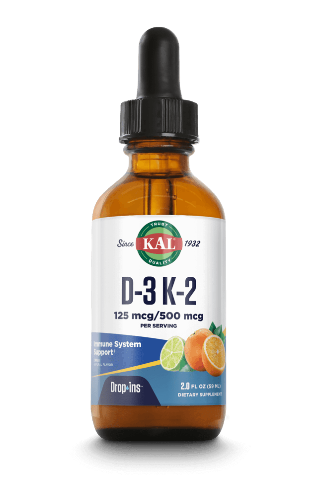 Kal - D-3 K-2 DropIns Emulsion 2oz 5000iu Drops