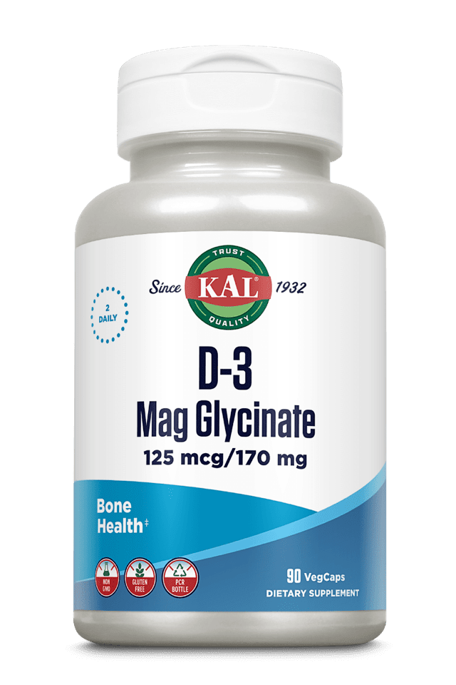 Kal - D-3 Mag Glycinate 125mcg 90 Count
