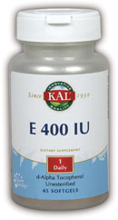 Kal - E-400 d-Alpha Tocopherol 45ct 400iu Softgel