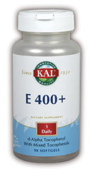 Kal - E-400+ w/mixed Tocopherols 90ct 400iu Softgel