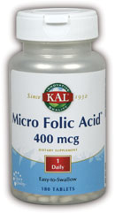 Kal - Micro Folic Acid 180ct 400mcg Tablet-UNAVAILABLE