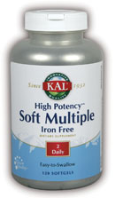 Kal - High Potency Soft Multi Iron Free ActivGels 120ct Softgel-OUT OF STOCK