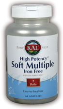 Kal - High Potency Soft Multi Iron Free ActivGels 60ct Softgel-OUT OF STOCK