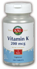 Kal - Vitamin K 100ct 200mcg Tablet