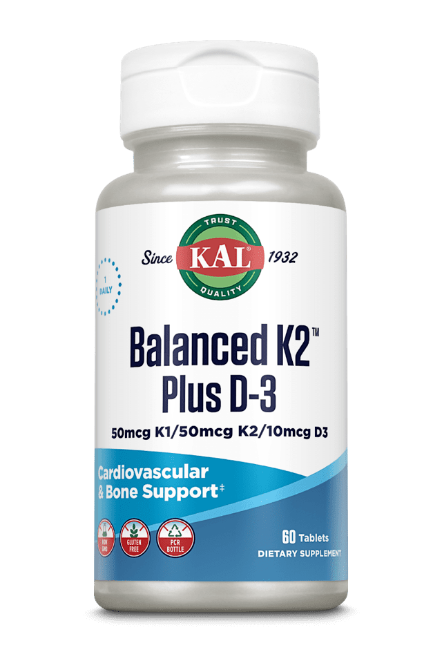 Kal - Balanced K2 Plus D-3 60ct 100mcg Tablet