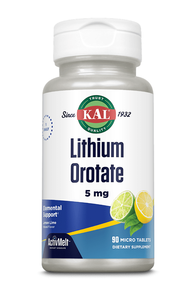 Kal - Lithium Orotate ActivMelt 90 ct 5 mg Lozenge
