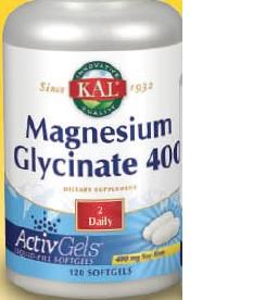 Kal - Magnesium Glycinate 400 ActivGels 120 ct 400 m Softgel-UNAVAILABLE
