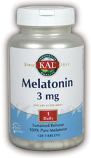 Kal - Melatonin Sustained Release 120ct 3mg Tablet