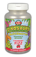 Kal - MultiSaurus FizzActiv Strawberry 60 Chw