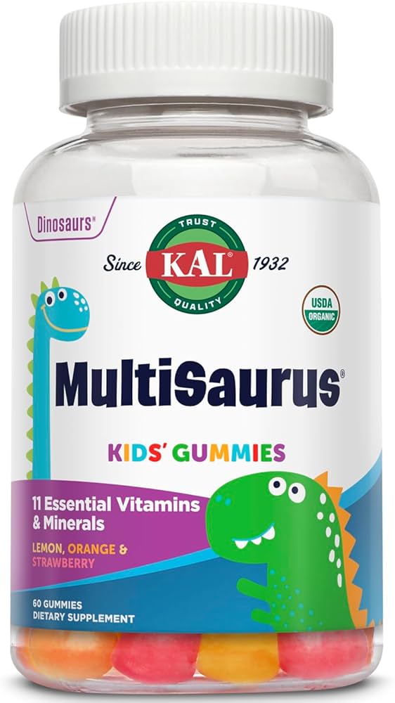 Kal - MultiSaurus Orange Lemon Gummy 60 Count