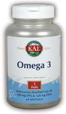 Kal - Omega 3 60ct 1000mg Softgel