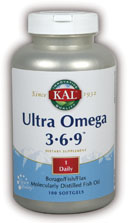 Kal - Ultra Omega 3-6-9 100ct 1200mg Softgel