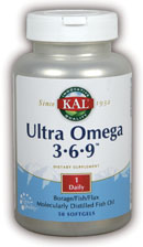 Kal - Ultra Omega 3-6-9 50ct 1200mg Softgel