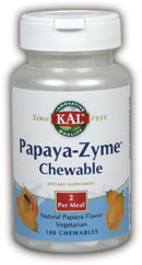 Kal - Papaya-Zyme 100ct 45mg Chewable