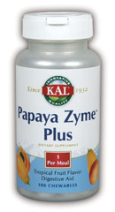 Kal - Papaya Zyme Plus 100ct 200mg Chewable-UNAVAILABLE