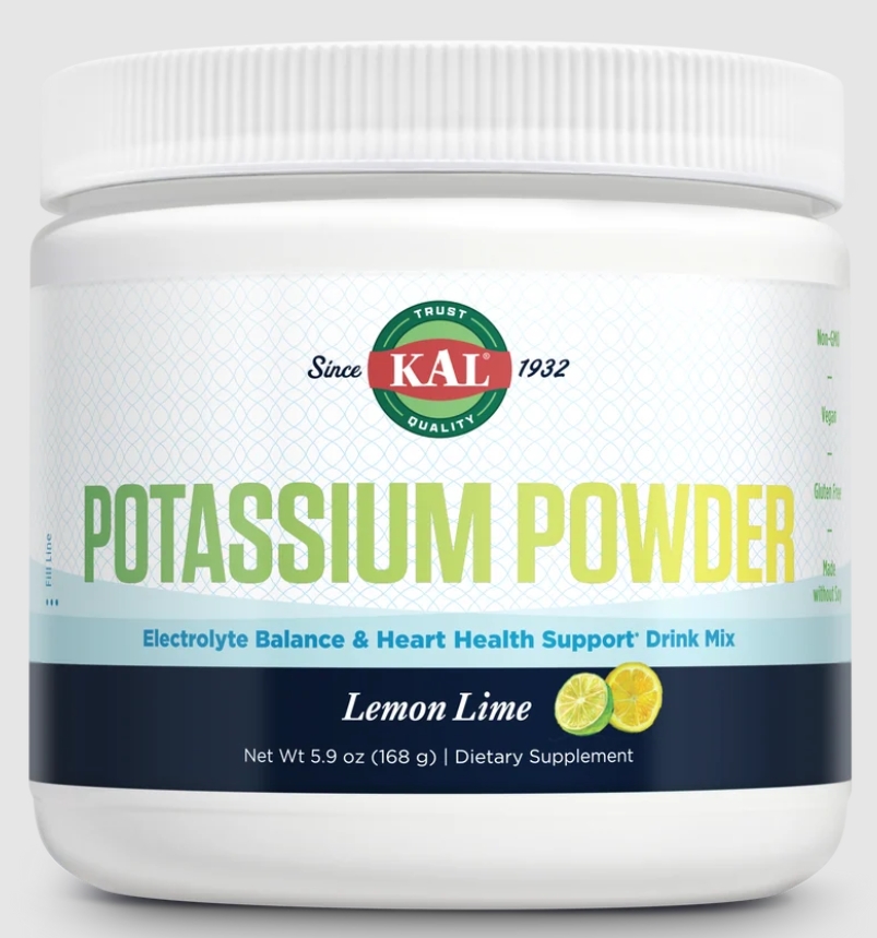 Kal - Potassium Powder 168g  Lemon Lime Flavor 30 servings