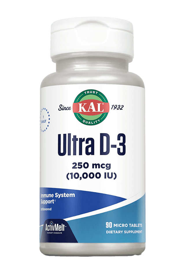 Kal - Ultra D-3 10000 IU ActivMelt 90 ct 10000 Lozenge