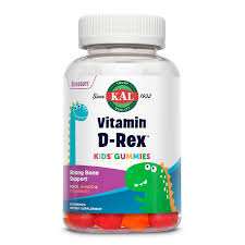 Kal - Vitamin D-Rex Peach Mango Strawberry Gummy 60 Count