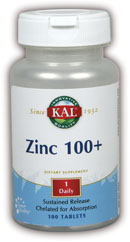 Kal - Zinc 100+ Chelated 100mg 100 Tab-UNAVAILABLE