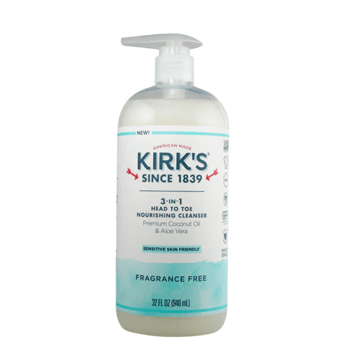 Kirks 3-IN-1 Head to Toe Nourishing Cleanser Fragrance Free 32 FL OZ