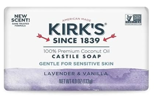 Kirks Natural Castile Bar Soap Lavender & Vanilla 4 oz