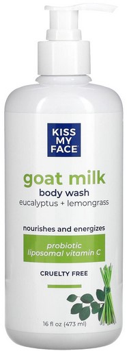 Kiss My Face - Goat Milk Body Wash Eucalyptus + Lemongrass 16 ounce