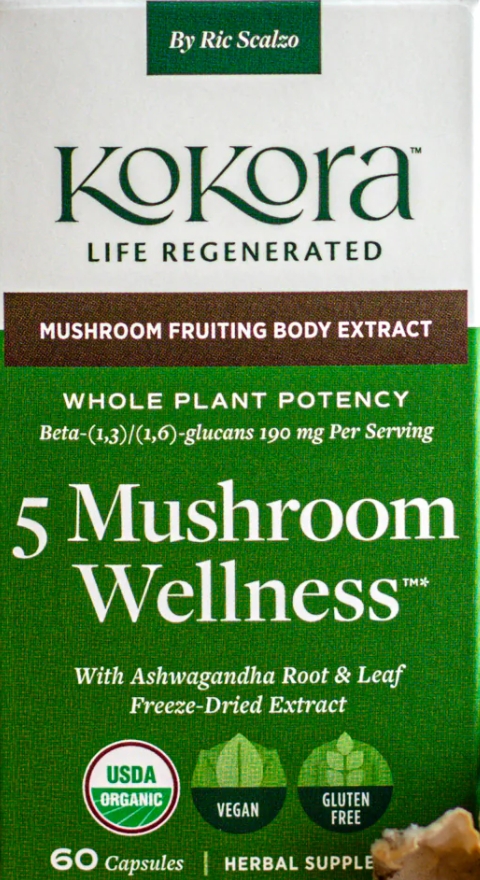 Kokora 5 Mushroom Wellness Organic 60 caps