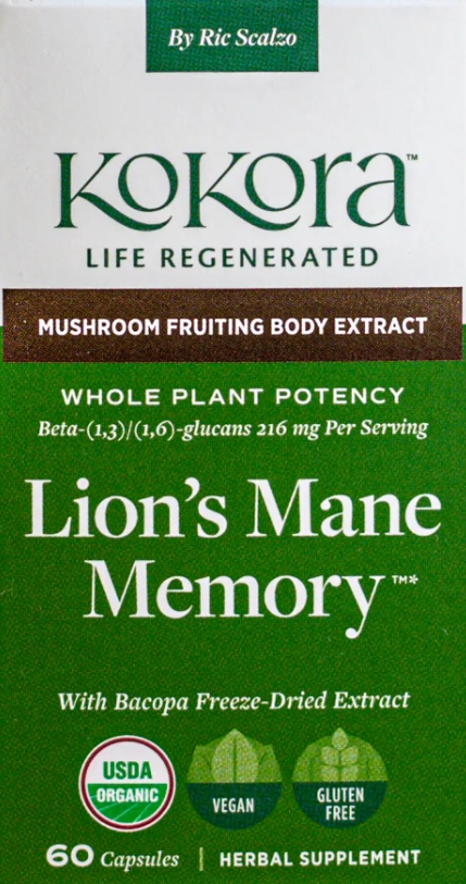 Kokora Lion's Mane Memory Organic 60 caps