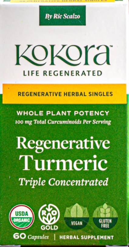Kokora Regenerative Tumeric Tripple Concentrated Organic 60 caps