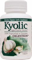 Kyolic A.G.E Formula 102 w/Ginger, Glucanese, Protease, Lipase 200 tabs