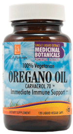 L A Naturals - Oregano Oil Veggie Cap 120 vgc-OUT OF STOCK